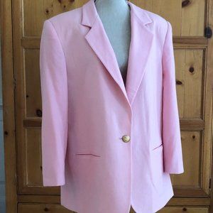 20 Savannah 100% wool blazer jacket blush pink